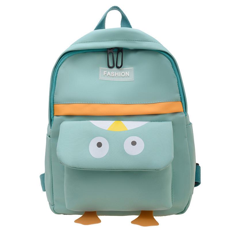 Mochila Infantil Adorável de Pato de Desenho Animado Bolsa de Lona Respirável de Grande Capacidade