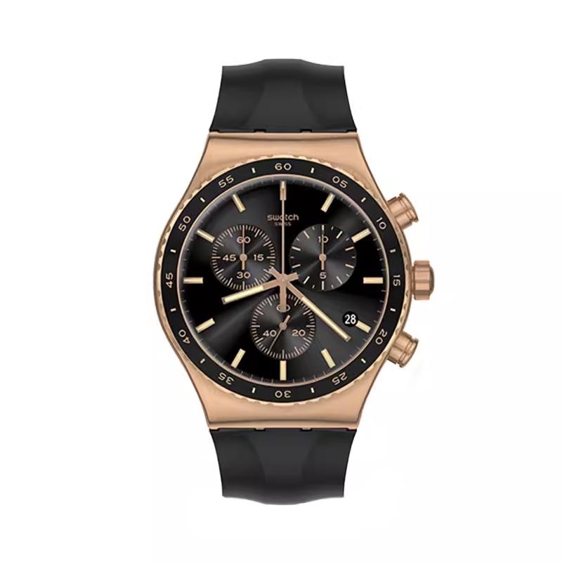 

SWATCH Unisex 43mm Black Watch YVG410 YVG410 Black Dial