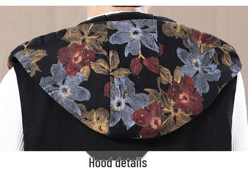 Grandma's Denim Cardigan Vest with Pockets - Plus Size for Middle-Aged & Elderly Women, New Spring Collection