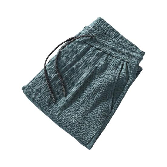 Pánské devítinové kalhoty Stahovací šňůrka Elastický pas Rovná nohavice Volné Jednobarevné Kapsy Nadměrná velikost Denní nošení Ležérní Sportovní kalhoty Dlouhé tepláky