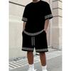 New Men's 3D Printed T-shirt Shorts Set, Suitable for Family Gatherings, Ideal for Summer Outdoor Sports and Casual Wear - Comfortable Two-piece Set