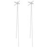 Kreuz-Ohrstecker für Damen, Nischendesign, Sinn für X-Fransen, lange, leichte Luxus-Ohrringe mit einer Linie, die man zweifach tragen kann