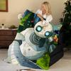 Movie T-The W-Wild R-Robot Throw Flannel Blanket, Soft Warm, Durable & Washable cute Cool