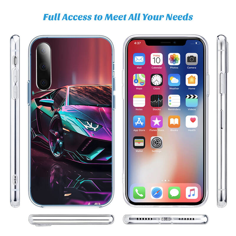 Supercar Car Case for Motorola E7 E22 E20 E13 E15 E22S E30 E40 G10 G20 G04 G22 G23 G05 G75 G35 G55 G6 G7 G8 G9 Plus Power Play