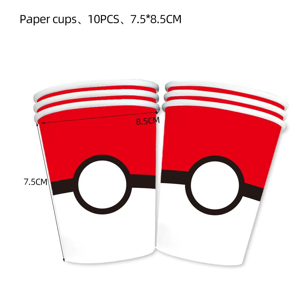 

Pokemon Birthday Party Supplies Disposable Plates Pikachu Charmander Meowth Clefairy Squirtle Child Baby Shower Kid Friendly Entertaining Fun Play