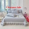 2025 New Kapok Twill Bed Cover Three Piece Set Kapok Love Solid Color Lace Bed Cover with a Pair of Pillowcases