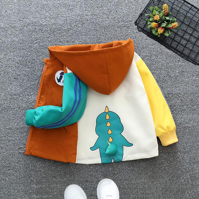 Spring Autumn Green Yellow Thin Style Children Costume Boys Coats Jacket Girls Hooded Coat Kids Outwear Boy Clothing