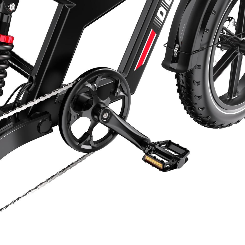 Elektrofahrrad All Terrain DUOTTS 20" 750W Motor E-Bike für Erwachsene 52V 27AH Max. Reichweite 140 km Hydraulische Bremse Last 150 kg Schwarz F20