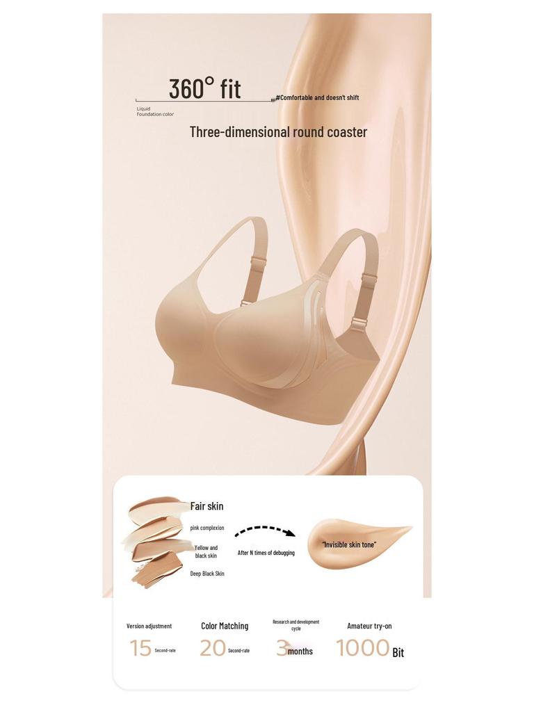 Seamless Deep V Anti-Sag Bra - Slimming Lift for Fuller Busts