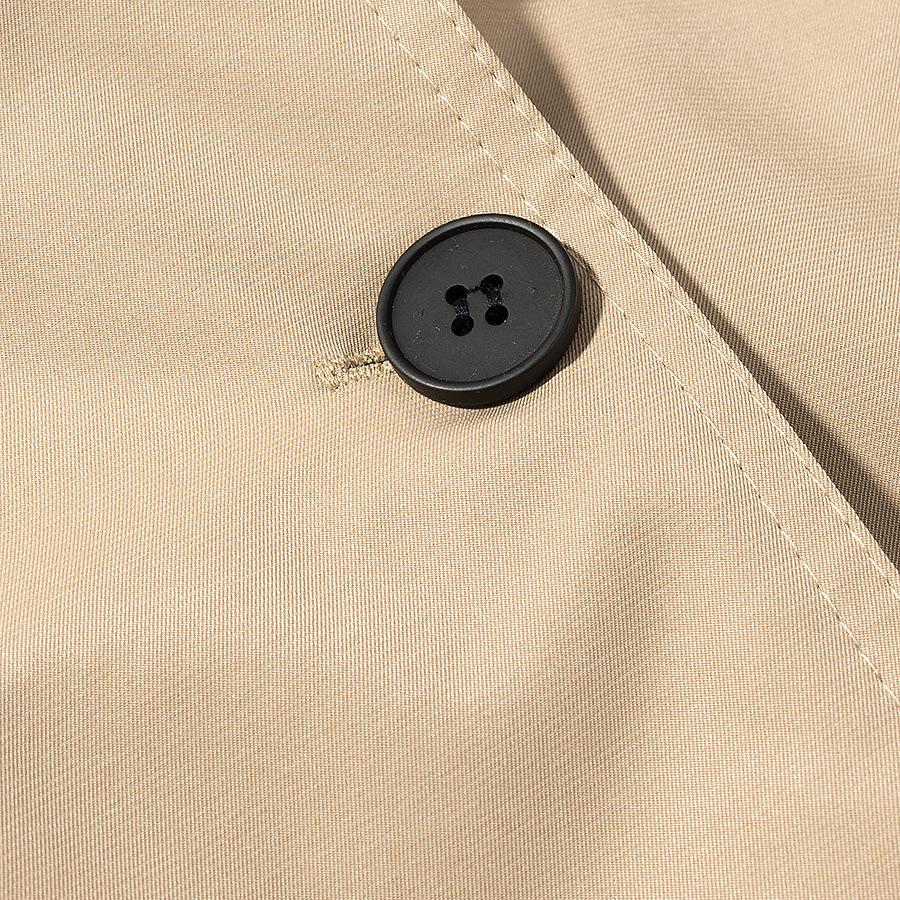 European and American style, new women's clothing, fashionable, versatile, simple classic double-breasted trench coat short coat