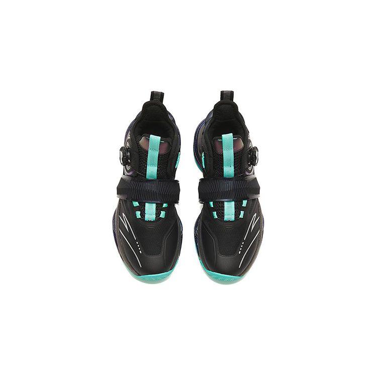 Anta Kids Air Cushion Mesh Non-Slip Shock Absorbing Wear-Resistant Breathable Casual Shoes Kids Sneakers Black Green 312241110-5