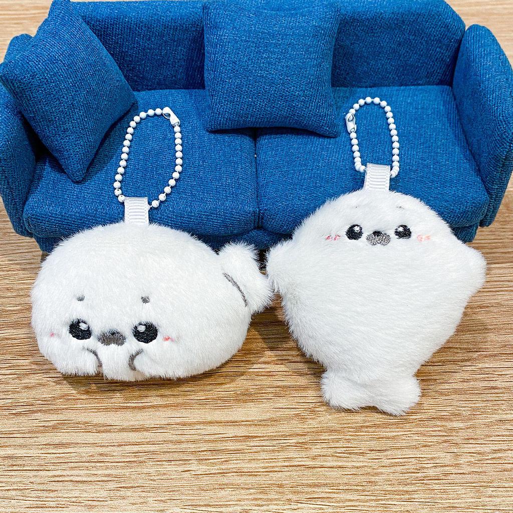 Portachiavi Foca Peluche Cartone Animato: Ciondolo Figura Carina e Portachiavi per Borsa Regalo
