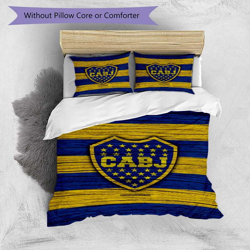 Boca Football Club Printed Pattern Duvet Cover Set – Includes 1 Duvet Cover and 2 Matching Pillowcases Bedroom Decor Christmas Gifts