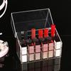 Transparent Lipstick and Nail Polish Organizer with Multi-Grid Storage