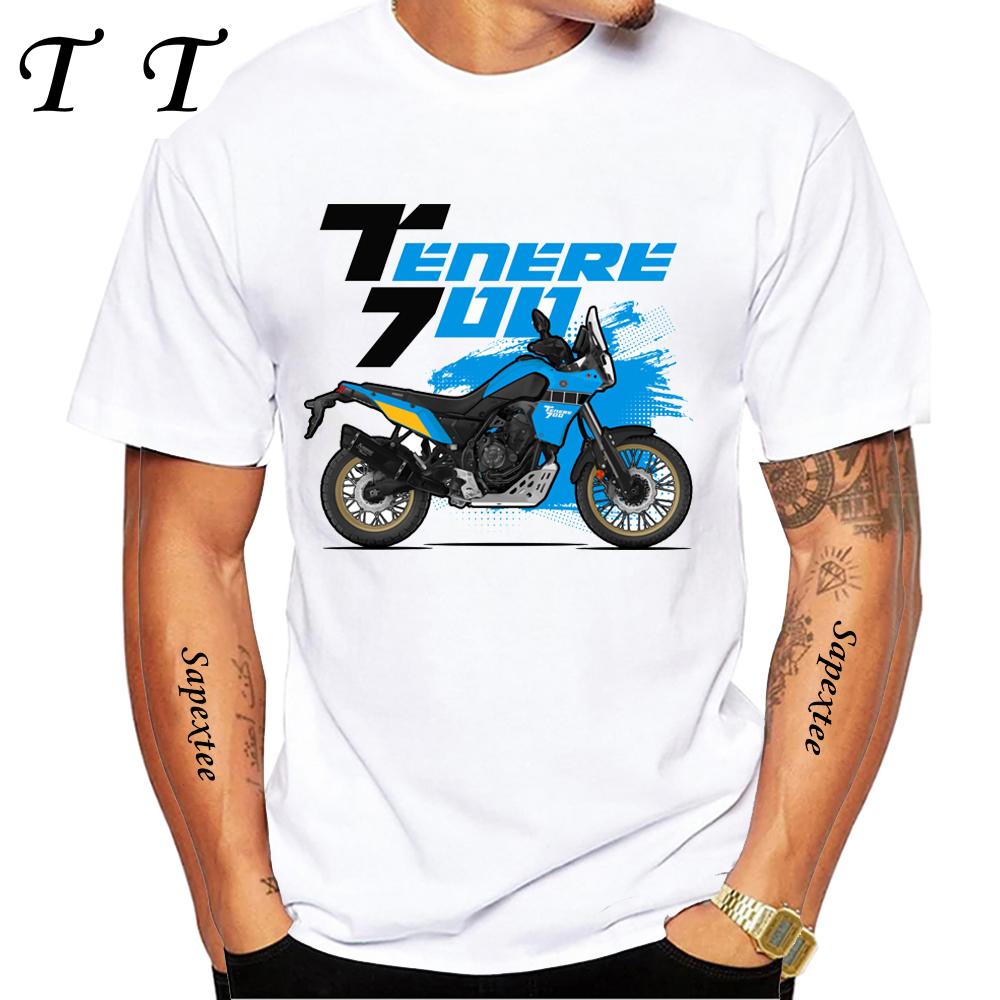 ZheXiong TEE T&eacute;n&eacute;r&eacute; 700 T7 T-shirt Super Tenere 1200 XT Rij-T-shirts Heren Korte Mouw Avontuur Motorrijder T-shirt Jongen Casual T-shirts S