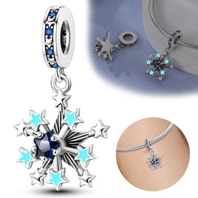 Přívěsky Plata Blue Snová Hvězdná Obloha Hvězdy Přívěsek Korálky Pasují na Originální Náramky Přívěsky Pro Ženy Šperky Diy Výroba Dárků