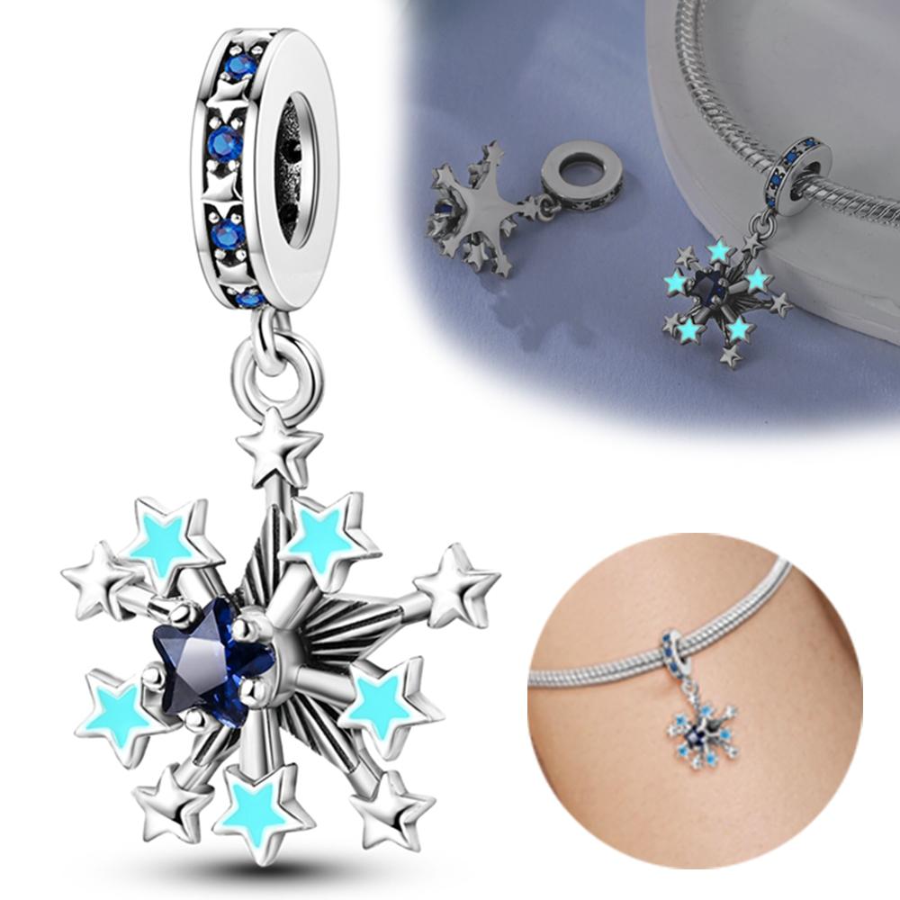 

Charms Plata Blue Dreamy Starry Sky Stars Pendant Beads Fit Original Bracelets Charms For Women Jewelry Diy Making Gifts