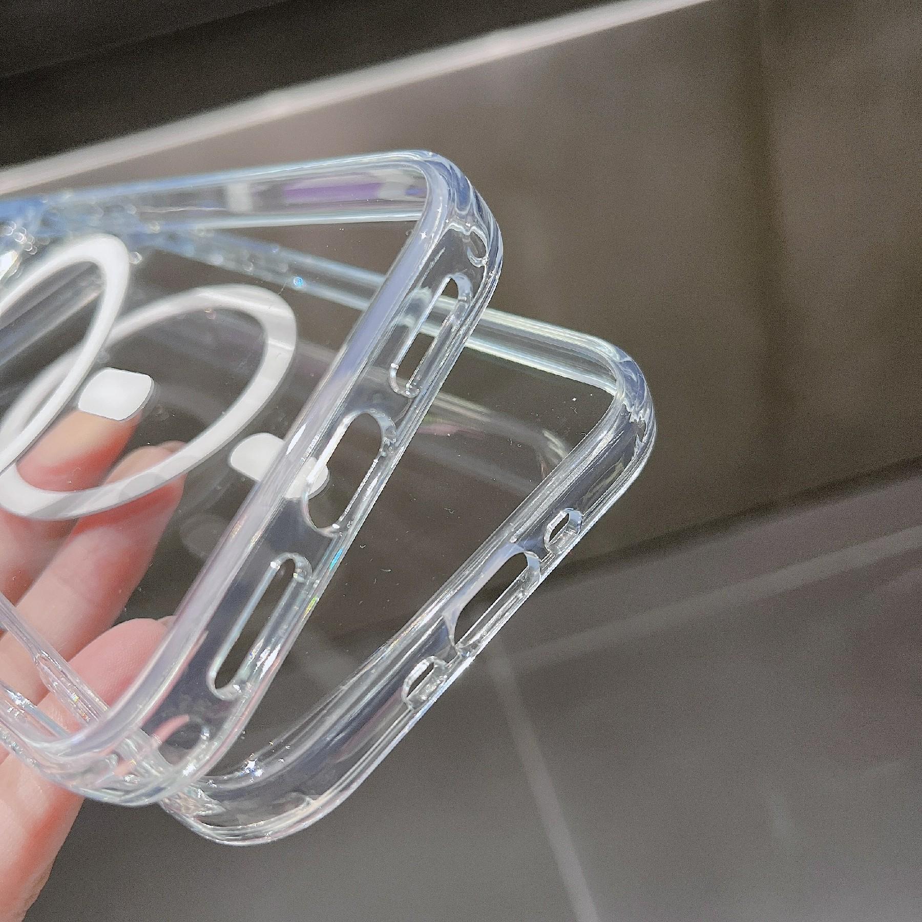 

For iPhone 17 Air Case Compatible with MagSafe TPU Acrylic 2.5mm Clear Phone Cover A