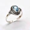 Blue Topaz  925 Sterling Silver  Ring, Pear Gemstone Handamde Women Ring Jewelry