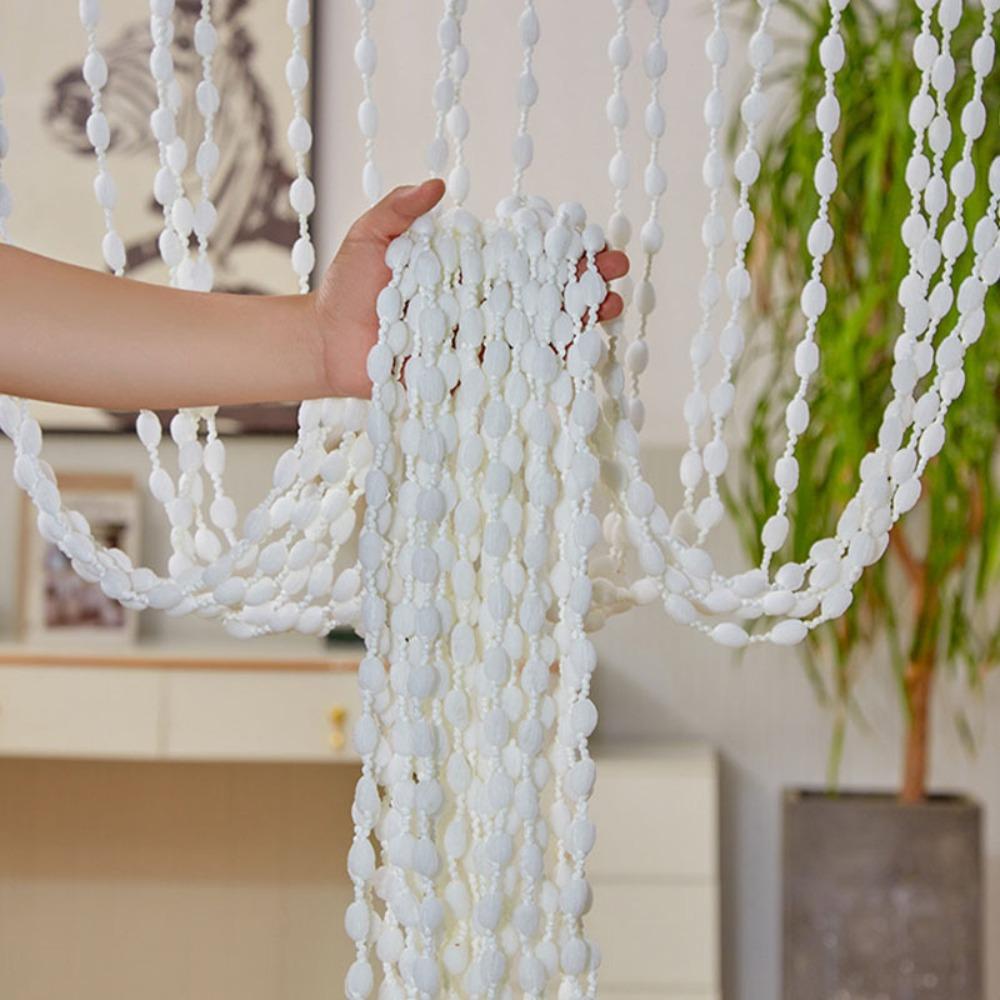 Solid Color Beaded String Curtain 100x200cm Window Wall Panel New Room Divider Tassel  Wedding