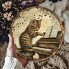 Vintage Cat Pianist Metal Sign 8x8 Inch Music Decor For Home Cafe Wall Art