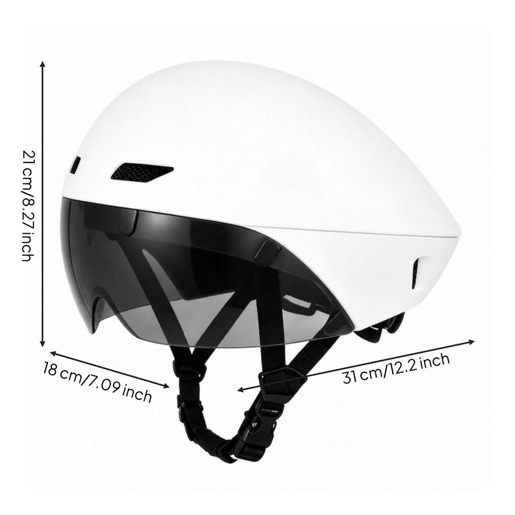 Helmet with Quick-Release Visor Lightweight Road Bike Matte