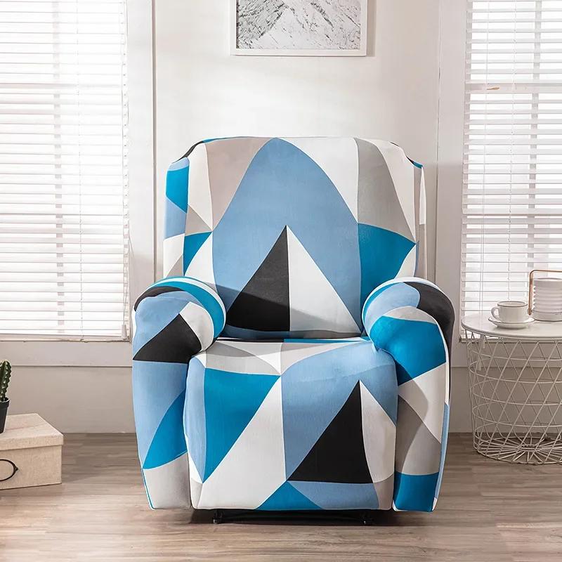 

1/2/3 Seater Soft Recliner Sofa Covers Split Relax Armchair Slipcovers Living Room Solid Color Furniture Dust Covers 1 Seater(4pcs)