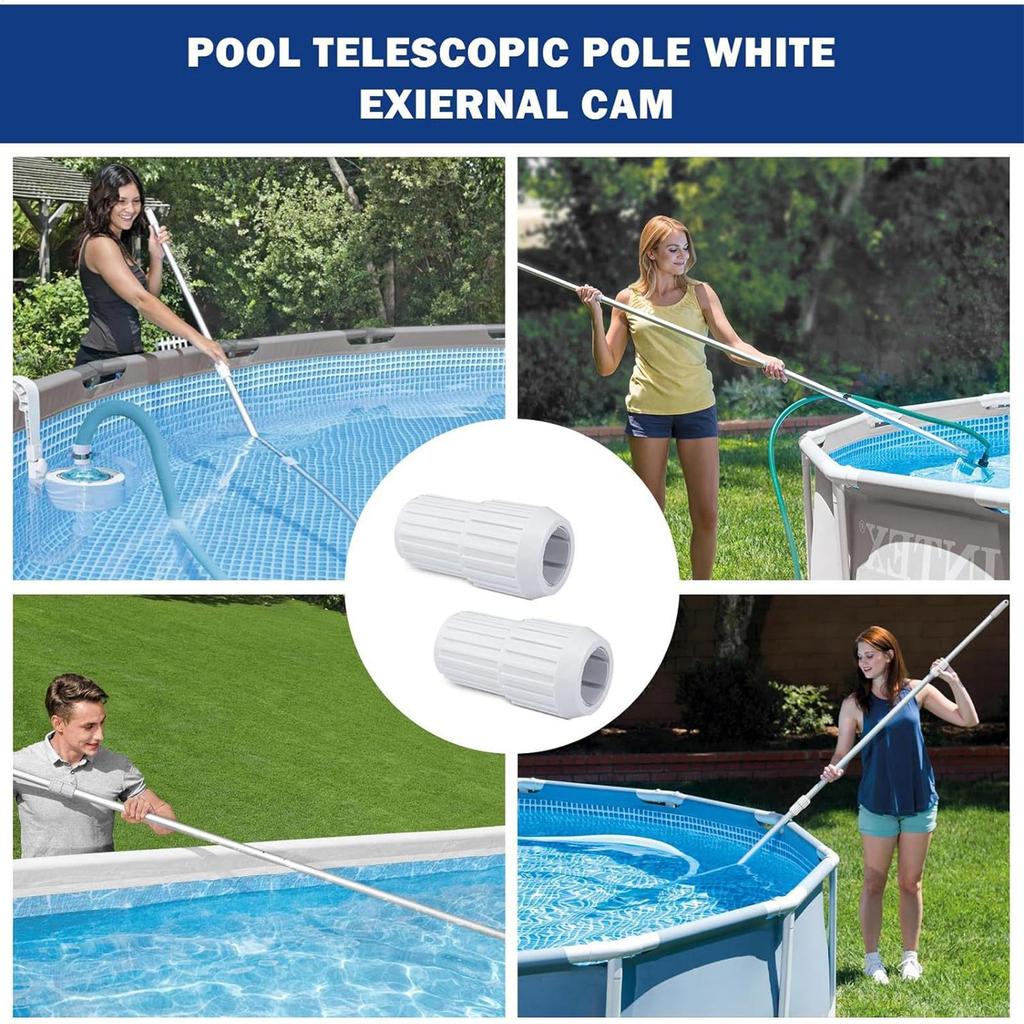 2pcs Pool Telescopic Pole Joint Connector Replacement Parts Pool Telescoping Pole Cam Lock Telescoping Handle Grip Rod Accessory