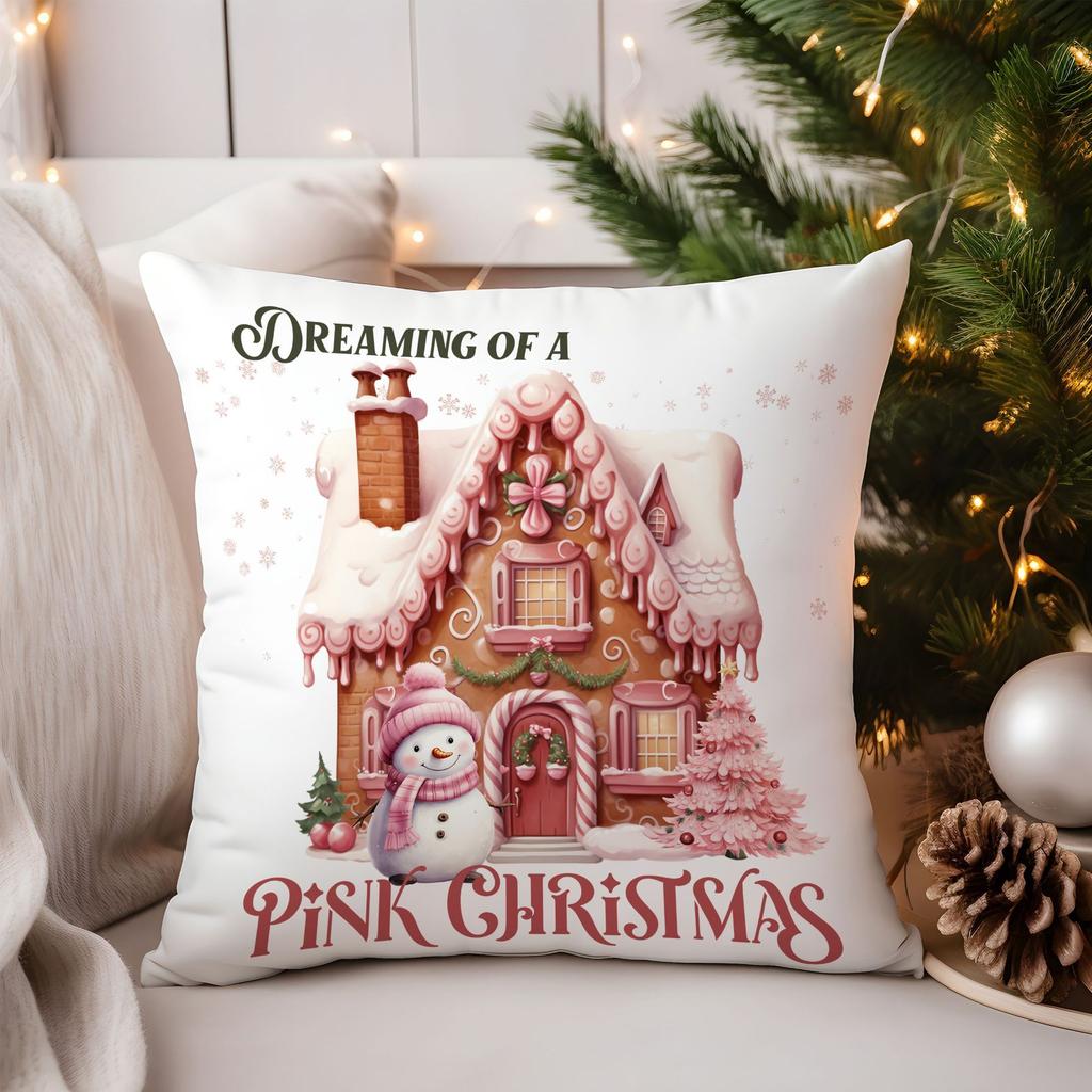 Popular Christmas Pillowcase Office Seat Cushion Home Bedside Pillowcase