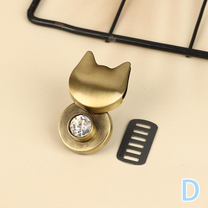 1Pc Cute Zinc Alloy Cat Shape Turn Lock Bag Twist Lock Closure Clasp Diy Leather Craft Handbag Shoulder Bag Purse Hardware