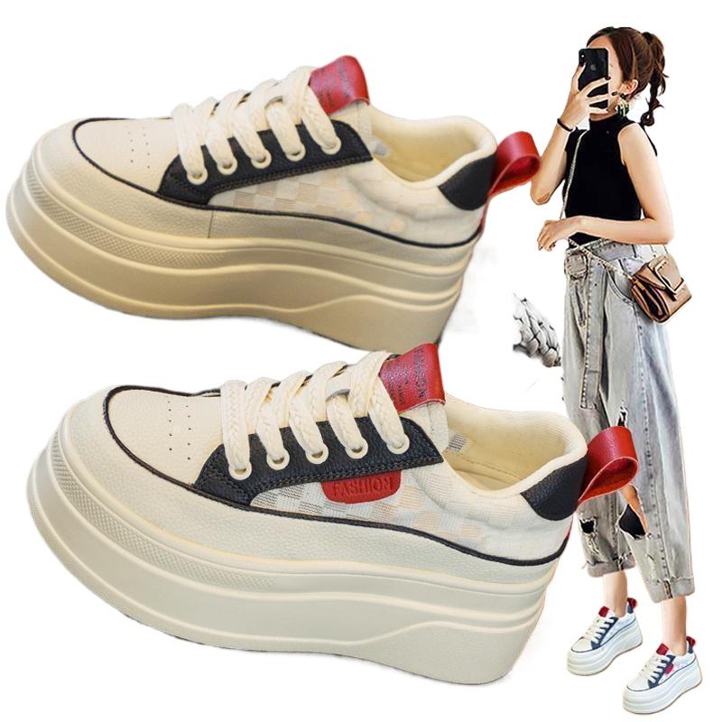 

Летне-весенние новые дышащие сетчатые спортивные туфли, универсальные, на толстой подошве, с внутренней высотой, повседневные туфли на плоской подошве 39