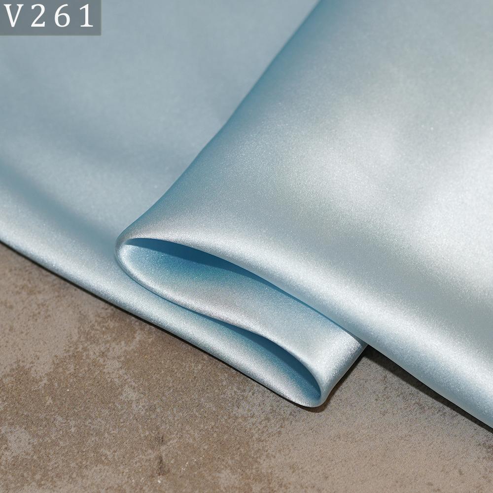 HYSK Natural Genuine Pure 100% Silk Crepe Satin Fabric Silk China Duchess Plain Brown by Meter for Dress Bedding Wedding