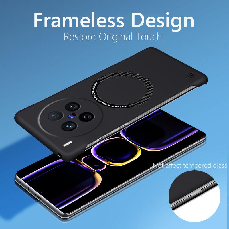 Frameless Magnetic For Magsafe Slim Case For VIVO X200 Ultra X200Ultra 5G Wireless Charging Hard Back Cover
