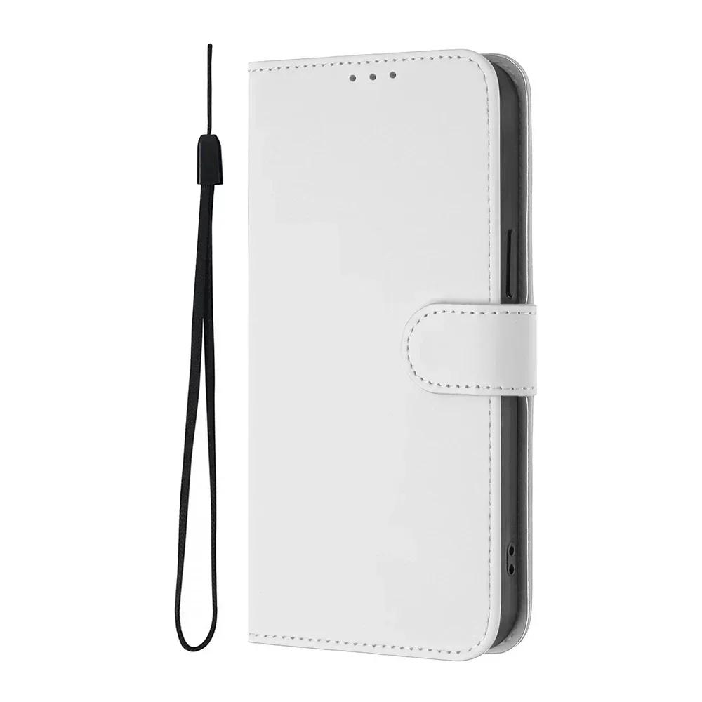 Solid Color Wallet Case for Honor 70 Lite X6 X6S X6B X6A X7A X8A X8B X8 X9 X9B X9A Shockproof Card Holder Strap Phone Cover