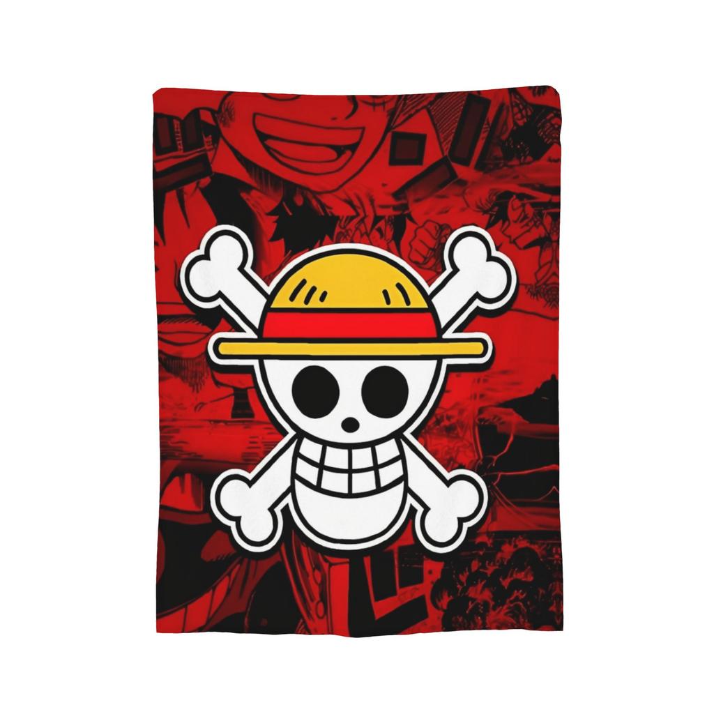 Luffy Roronoa Zoro Blanket Anime Wool Novelty Warm Throw Blankets for Home Restaurant Autumn/Winter,