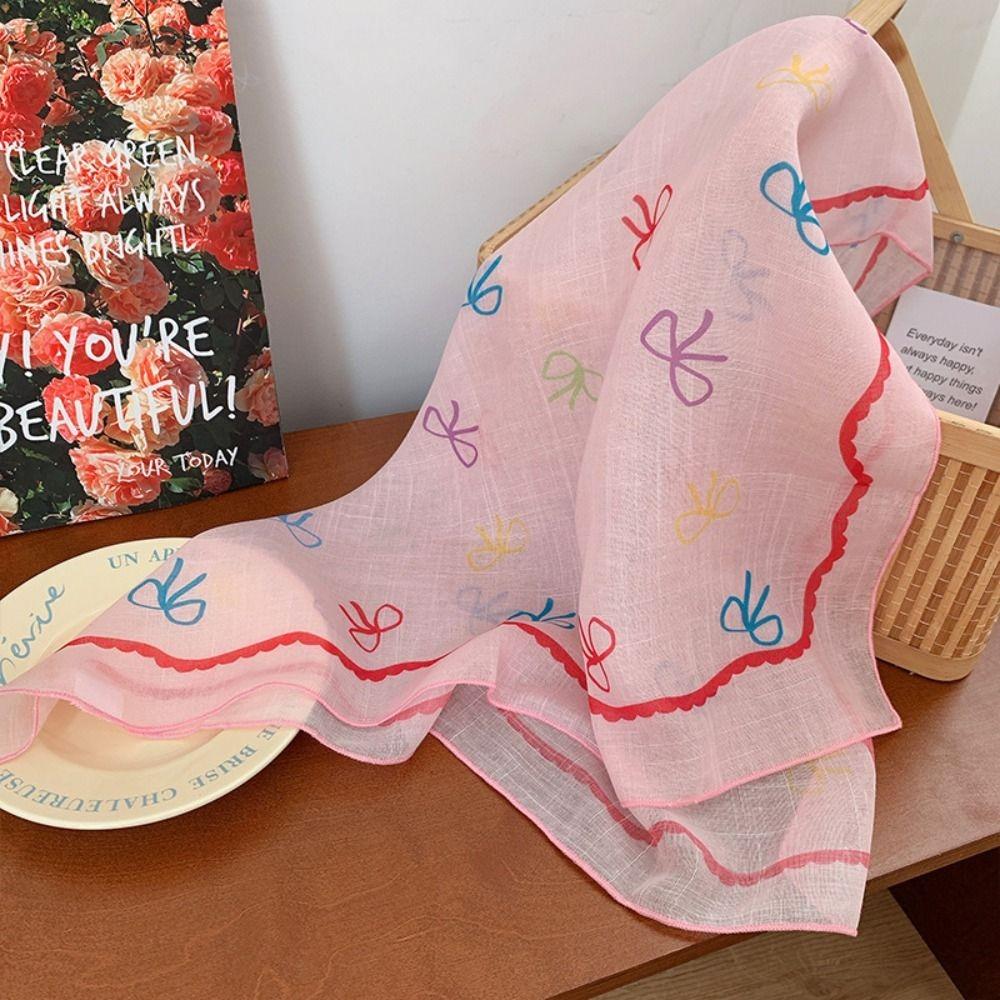 Elegant Fresh Small Scarf Thin Triangular Hair Band Elegant Headscarf  Girls