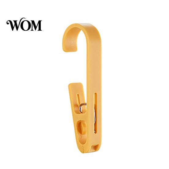 Portable Clothes Drying Clips Laundry Hook with Clip, Non-Drilling ABS Closet Organizer, Multi Purpose Space Saving Storage Tools Durable Anti-slip