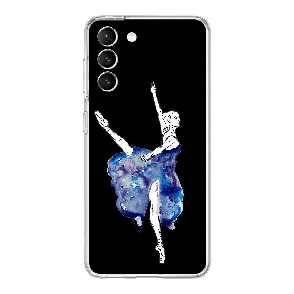 Simple Swan Dance Ballet Clear Phone Case For Samsung Galaxy S23 S22 5G S20 Ultra S21 FE 5G S10E S9 S8 S10 Plus Soft Back Cover