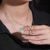Super Sparkle Princess Cut Moissanite Square Necklace 1.2/1.5 Carat Luxury Clavicle Chain