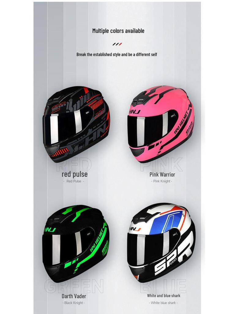 3C Standard Full Face Helmet: Stylish, Safe, Unisex Summer Motorcycle Helmet