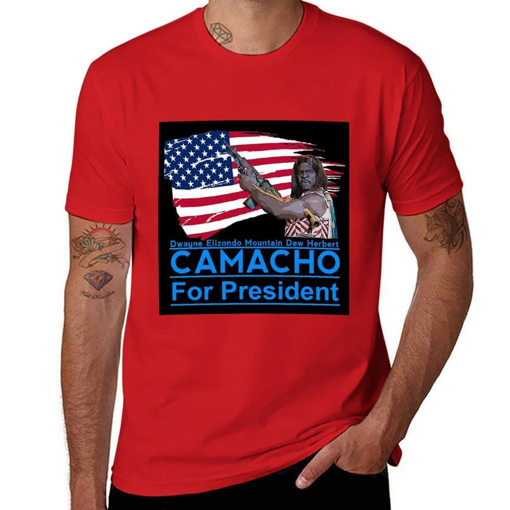 Camacho For President Tshirt Summer Clothes Cute Clothes Korean Fashion Boys Animal Print Mens Vintage T Shirts