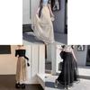 Gonna Lunga in Rete di Misto Cotone con Pieghe per l'Estate Casual da Donna