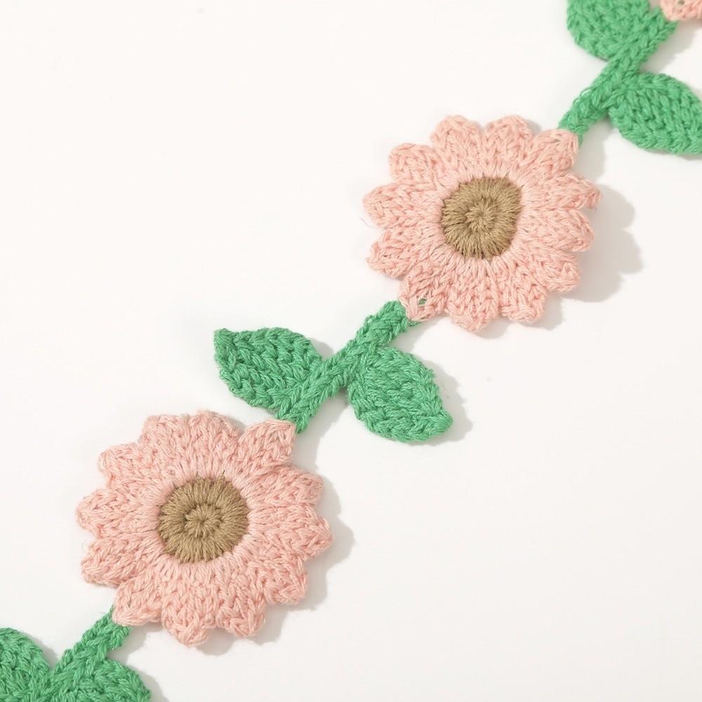 Countryside Style Crochet Hair Bands French Knit Headband Vintage Flower Hair Bands Women