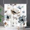 Green Plant Waterproof and Mildew-proof Polyester Bathroom Shower Curtain Shower Curtain Partition Curtain Free of Punching