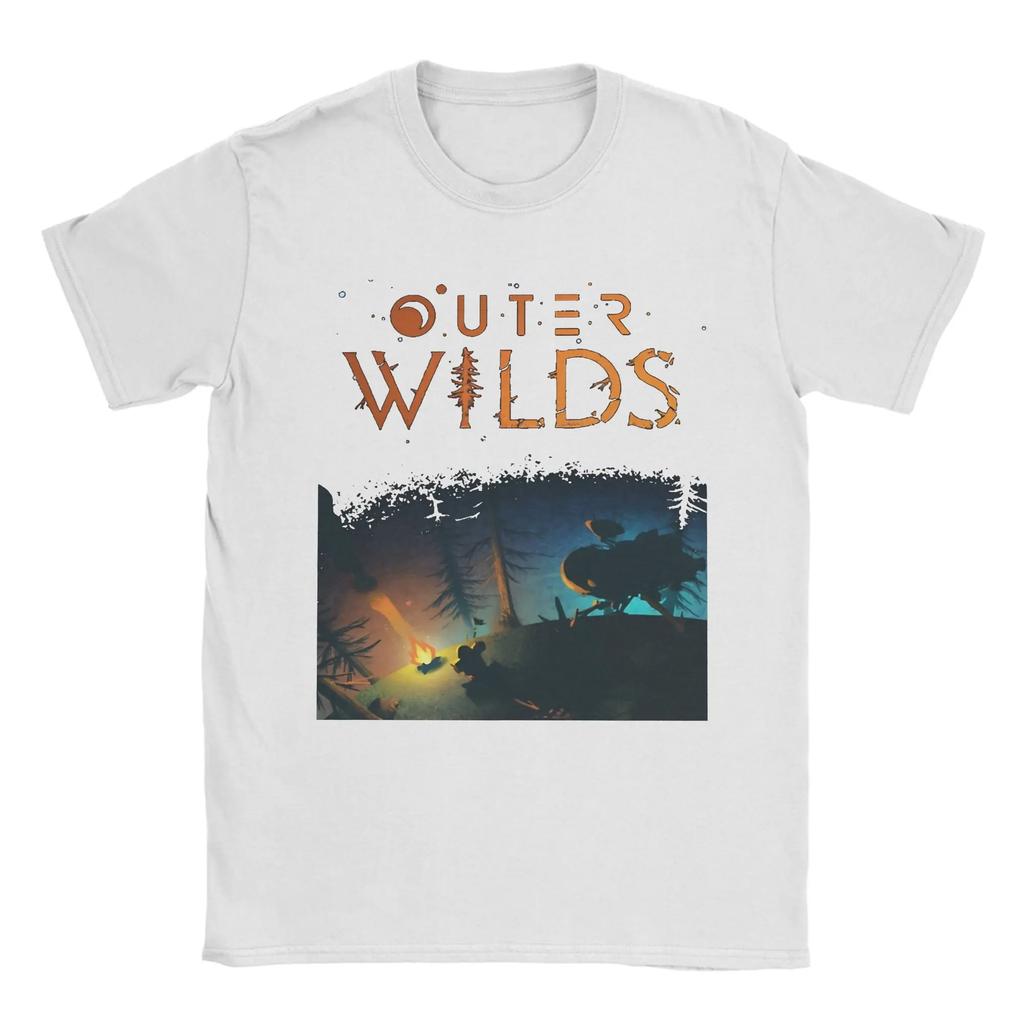 Herren T-Shirt Outer Wilds Spiel T-Shirts Trend Sommer T-Shirt Y2K Retro Baumwolle Kleidung Geburtstagsgeschenk