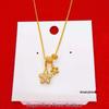 Gold Diamant Doppelblumen Choker Halskette