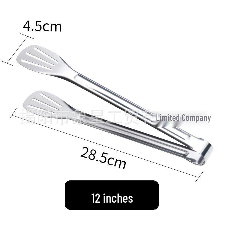 304 Stainless Steel Kitchen Tongs: Multi-Purpose for Grilling, Baking, and Pan-Frying