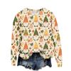 Women's Casual Long Sleeve Christmas Print Neck Pullover Sweatshirt