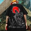 3d Japanese  Print Men's T-Shirt Summer Fashion Casual T-Shirt For Men Street Trend Oversized Tees Half Sleeve Pullover