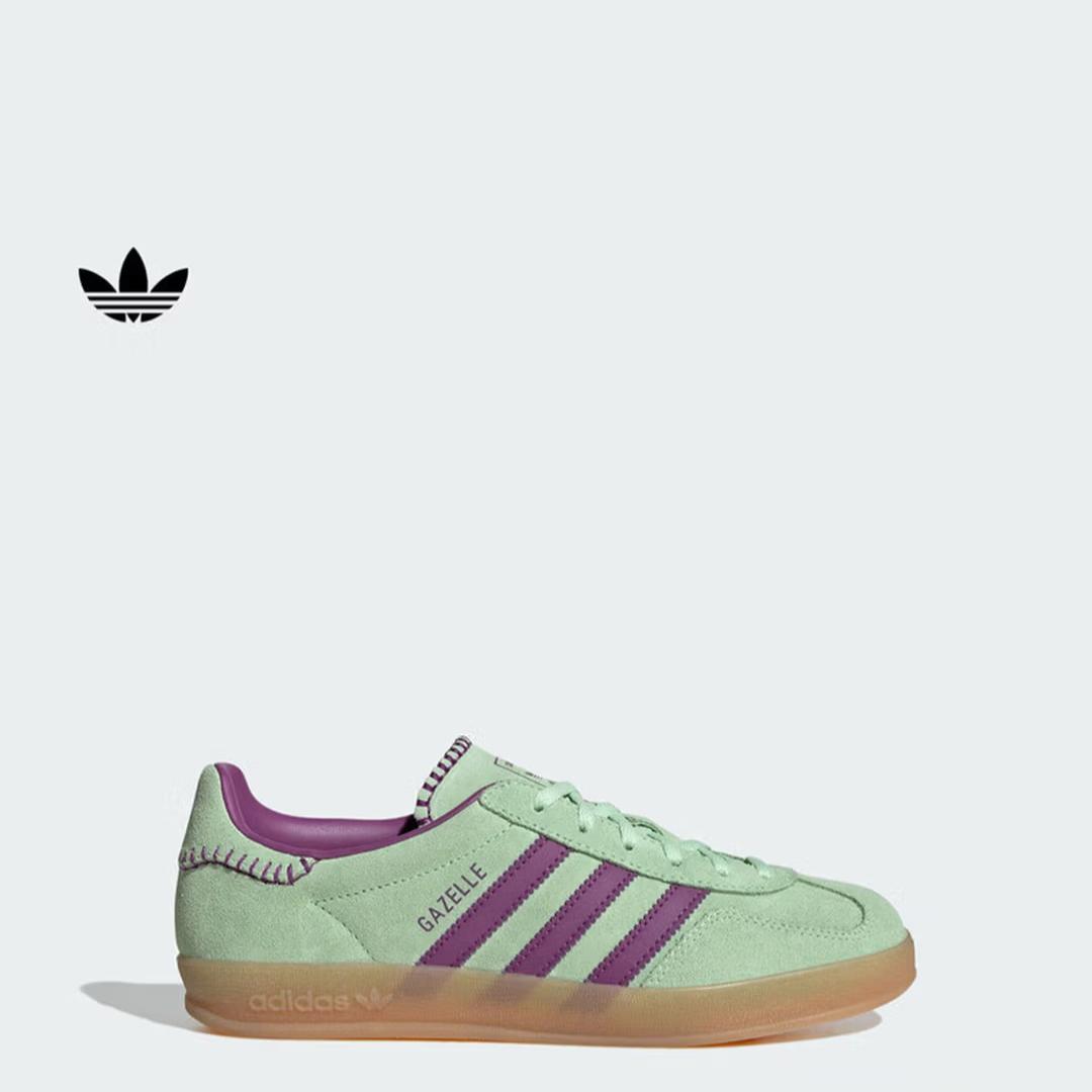 

Adidas Кроссовки с Т-образной головкой GAZELLE INDOOR Классические кроссовки Женские Adidas Трилистник JS1405 35.5 зелёный